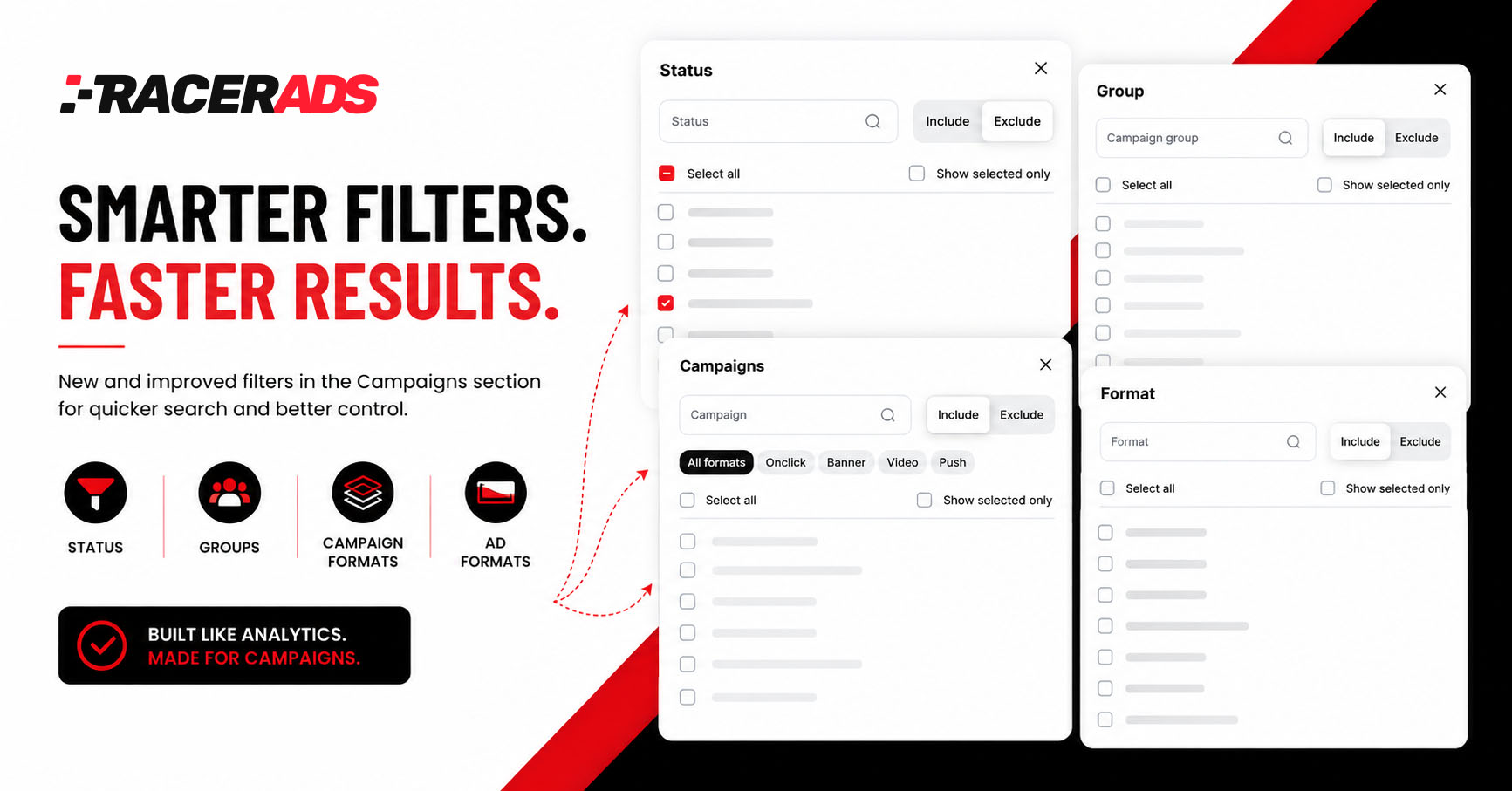 Improved Filters in the Campaigns Section